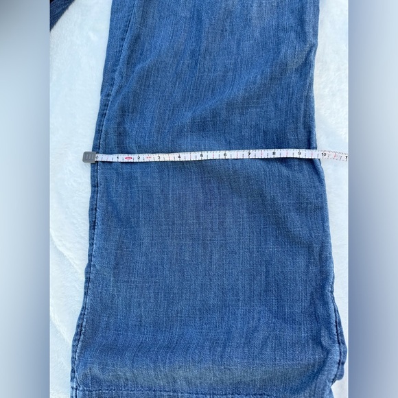 Abercrombie & Fitch Women's Wide-Leg Chambray Pants Size XS – Paperbag Waist - Picture 7 of 13